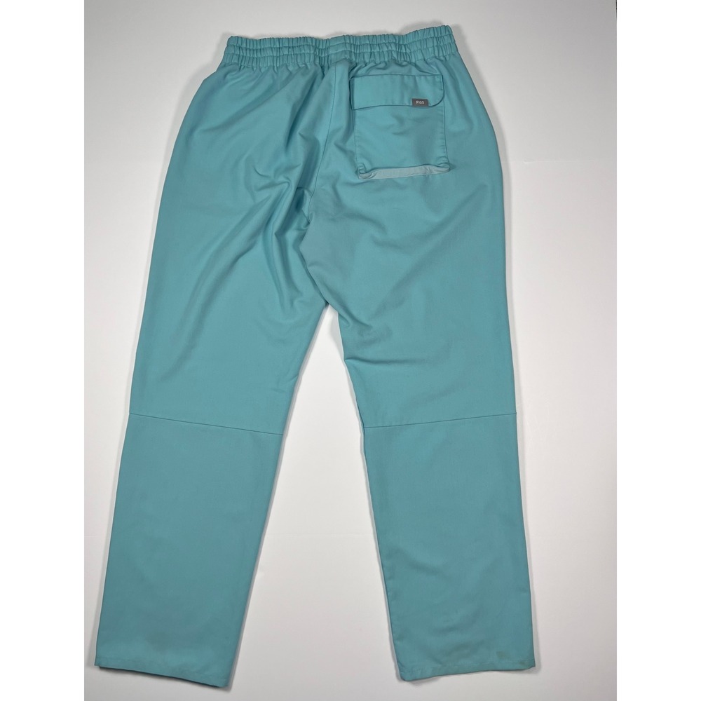 FIGS Technical Collection Scrub Pants Women XL Aqua Teal Straight Leg Drawstring - Picture 2 of 13